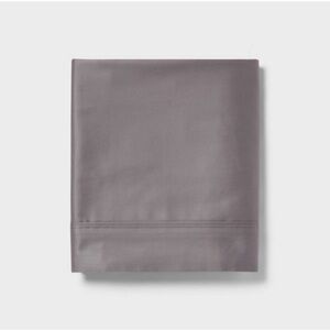 King 400 Thread Count Performance Flat Sheet Dark Gray - Threshold